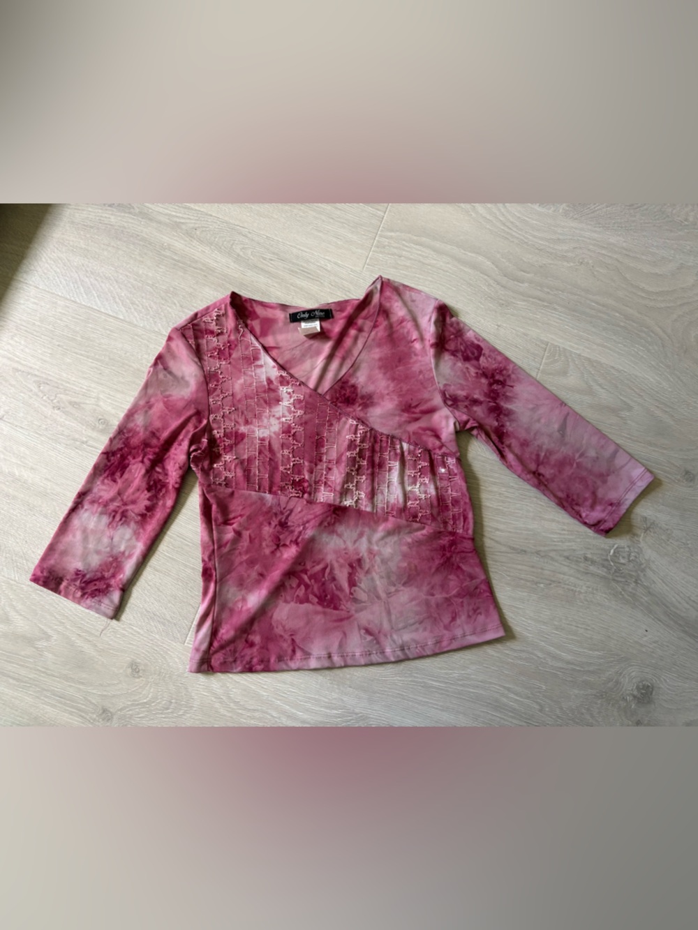 Y2K sparkly tie dye top